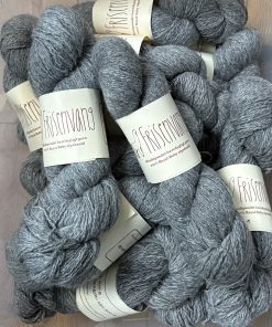 Sustainable natural colored organic handspun light grey 100%  Baby/Royal alpaca yarn