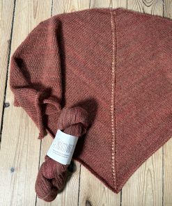 Knitting set: Soft shawl with stripes  - 100% Baby/Royal alpaca wool