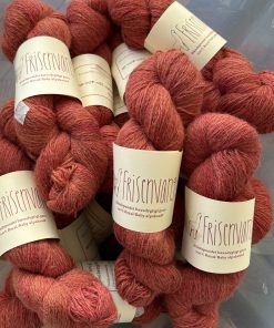 Sustainable organic handspun Dark Orange 100%  alpaca yarn