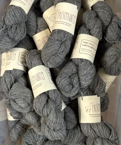 Natural colored grey handspun yarn of 100% Baby/Royal alpaca wool