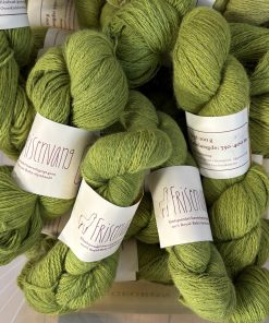 Bøgebladsgrønt håndspundet bæredygtigt garn, 100% alpakauld